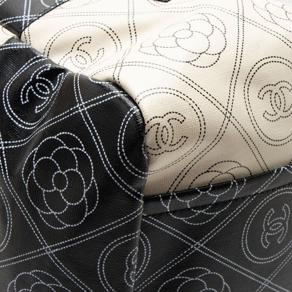 Chanel Coated Canvas Camellia Large Shopping Tote - Picture 10 of 14